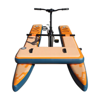 Funworldsport nouveau design gonflable unique vélo aquatique pédalo bateau à pédales vélo flottant à vendre