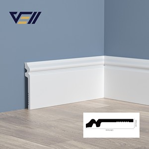 <span class=keywords><strong>Plinthe</strong></span> murale VELL en polystyrène PS, 5 pouces de hauteur, blanche, pour la décoration du salon et de la chambre - Product Image 1