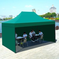 Grande tente de fête pliable imperméable pour l'extérieur avec structure en tuyaux de fer et tissu Oxford - Toutes saisons pour les fêtes et événements dans la cour