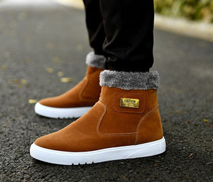 Nouvelles bottes de neige pour hommes automne-hiver 2022, bottes courtes, fourrure épaisse, chaussures chaudes - Product Image 2