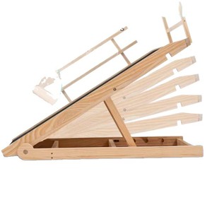 Escalera de madera para perros, escalera ajustable para mascotas, para uso en interiores, forma triangular con función de rascador de uñas. - Product Image 1