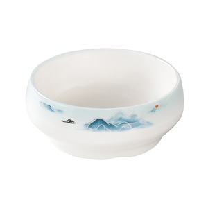 Xiangyuan melamine tableware commercial tableware four-piece set, imitation porcelain <b>small</b> bowls, restaurant, hot <b>pot</b> - Product Image 5