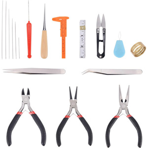 Jewelry Making Tools Kit 19 Piece Set Stainless Steel Pliers Measuring Tools For Bracelet Necklace Crafting Home Use - Product Image 2