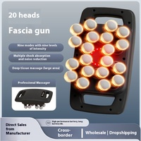 Pistolet de massage électrique professionnel rechargeable haute fréquence pour relaxation musculaire complète du corps, avec 10 têtes de massage pour fascias