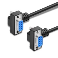 Cable Serial RS232 DB9 Macho/Hembra Personalizado, Conductor de Cobre Puro, Certificado CE FCC ROHS, Conectores Rectos/en Ángulo para