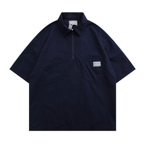 เสื้อโปโลแขนสั้นคอปกกึ่งเปิดสไตล์ญี่<span class=keywords><strong>ปุ่</strong></span><span class=keywords><strong>น</strong></span>เสื้อยืดแข<span class=keywords><strong>น</strong></span>ห้าส่ว<span class=keywords><strong>น</strong></span>ผู้ชายแฟชั่นแนวสตรีทเสื้อทรงหลวมแบรนด์แฟชั่นแนวสตรีท - Product Image 4