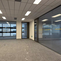 Système de cloisons de verre mobiles et coulissantes-Diviseur de bureau acoustique pleine hauteur pour l'espace de travail et l'intérieur professionnels modernes