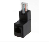 Kualitas tinggi 90 Derajat Sudut Keystone Jack Cat5e/Cat6 Ethernet Adapter RJ45 Laki-laki untuk Perempuan