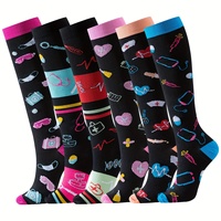 Chaussettes athlétiques personnalisées de 15 à 20 mmHg pour réduire l'enflure et la compression du genou en nylon pour la grossesse des infirmières de l'hôpital