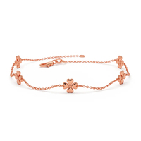 Bracelets en argent 925 plaqué or 18 carats avec motif trèfle, bijoux de mode Milskye, apparence raffinée et unique, pour femmes