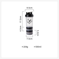 Bouteille d'eau Noël Populaire Luxe Espace Noir Loisirs Tasse à eau Conception PP Nouveau Logo Personnalisé Sport 500ml OPP Sac CLASSIC Adultes
