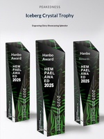 Trofeo de Cristal en Forma de Cubo de Alta Gama, Personalizado con Texto Grabado e Impresión a Color, para Celebraciones de Jubilación, Premios de Fin de Año para Equipos