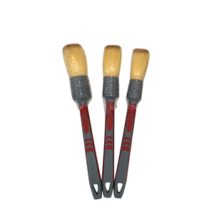 Brosse de détaillage automobile en poils naturels bruns de haute qualité pour le <span class=keywords><strong>nettoyage</strong></span> <span class=keywords><strong>intérieur</strong></span> <span class=keywords><strong>et</strong></span> <span class=keywords><strong>extérieur</strong></span> des voitures avec manche plat en caoutchouc - Product Image 4