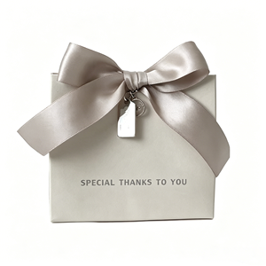 Eco-friendly Wholesale Matte Paper Thank You Gift <b>Box</b> With Blank Hang Tag Bulk Supply For Small Jewelry Cosmetic Gift <b>Packing</b> - Product Image 4