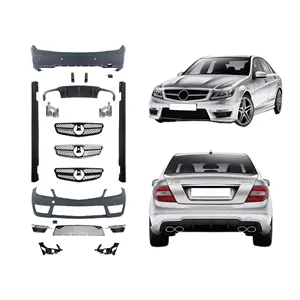 Full Car Body Kit for Mercedes benz C class W204 C200 C260 C300 2008-2014 upgrade to C63 AMG