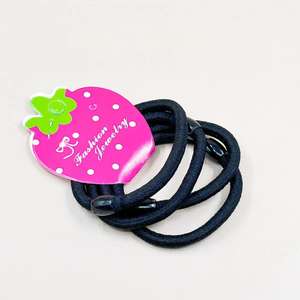 Bandas elásticas negras, paquete de 4, alta elasticidad, paquete económico, joyería de Yiwu, venta al por mayor, One-Yuan Source - Product Image 1