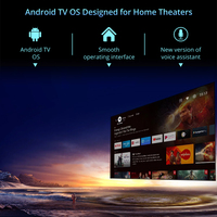 Projecteur LED Voxflix M25 Android TV natif 1080P 4K 2800 ANSI avec mise au point automatique, prise en charge Google Voice, Home Cinéma Android