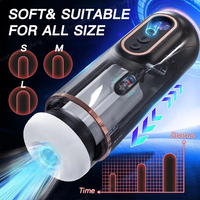 Automatischer Masturbator für Männer mit 9 Saug-, Stoß- und Rotationsmodi, Heizfunktion, Blowjob-Maschine, LCD-Display, Sexspielzeug für Männer