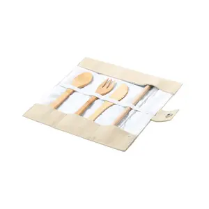 Set di Posate in Bambù, Merchandising Sostenibile - Product Image 4