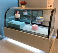 Refroidisseur de pâtisserie à double porte Vitrine nouveau design Armoire de présentation de gâteaux Refroidisseur