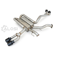 Silencieux d'échappement à haut débit en acier inoxydable avec soupape et embouts latéraux quadruples pour Lexus LX460 LX570 12-20 Kit de modification tout-terrain