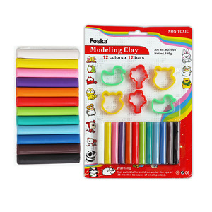 FOSKA 12 couleurs <span class=keywords><strong>arc</strong></span>-<span class=keywords><strong>en</strong></span>-<span class=keywords><strong>ciel</strong></span>, argile extra douce non séchante avec outils <span class=keywords><strong>en</strong></span> plastique pour stimuler l'imagination et la créativité des enfants - Product Image 6