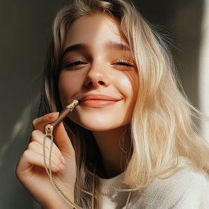 Kalung minyak esensial Aroma buah alami pribadi Anti kecemasan, penyebar Aroma kayu berhenti merokok, Kalung pernapasan Inhaler hidung - Product Image 2