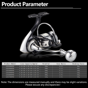 Mulinello da Pesca LEXA PRO Series Sigillato Impermeabile con Frizione da 15kg, 3+1BB, Manovella CNC Antiruggine, per Acqua Salata e Dolce, Senza Folliati - Product Image 6