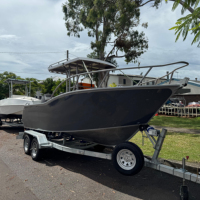 Bateau de Pêche en Aluminium Soudé avec Cabine Centrale de 6,25 m (21 Pieds) Type Australien, Rapide, pour l'Océan, Fabriqué en Chine