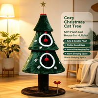 Stephan Roberts Arbre à chat multi-niveaux de style moderne avec poteaux à gratter et condos en peluche - Pour usage intérieur 52" H
