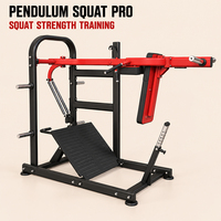Machine à Squat Pendulaire avec Plateforme Large Réglable Antidérapante pour Entraînement Commercial en Salle de Sport de la Force des Quadriceps et des Fessiers