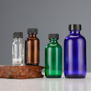 Botella de Vidrio Boston Transparente, Verde, Azul y Ámbar de 240ml, 500ml y 1000ml con Tapa Negra para Leche y Café, Venta al Por Mayor - Product Image 2