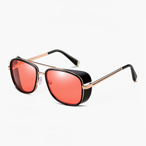 Iron Man Tony conduite <span class=keywords><strong>lunettes</strong></span> de soleil grenouille miroir <span class=keywords><strong>lunettes</strong></span> femmes carré métal hommes <span class=keywords><strong>lunettes</strong></span> de soleil - Product Image 2