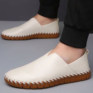 Zapatos Casuales de Cuero para Hombre, Sin Cordones, Suaves, Antideslizantes, Cómodos, Transpirables, con Suela Versátil, Diseño Moderno y a la Moda - Product Image 3