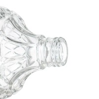 Nouveau produit d'usine chinoise : Bouteilles en verre vides de 200 ml pour diffuseur d'arômes à bâtonnets, transparentes, décorées de fleurs, sérigraphiées, en promotion.