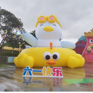 Maskot tiup dekorasi kelinci tema besar promosi acara dengan cinta hati dengan LED untuk dijual - Product Image 6