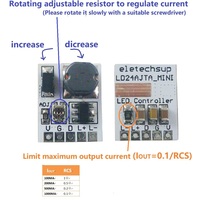 DC 12V 24V LED contrôle de gradation 0-910MA courant constant réglable PWM LED Module de pilote LD24AJTA _ MINI carte pour ESP32