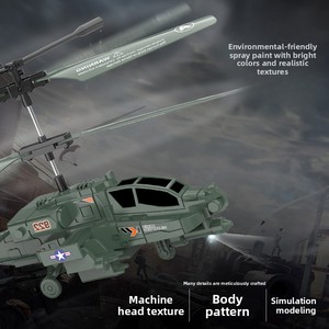 AH-64 Apache <span class=keywords><strong>RC</strong></span> Helikopter-Modell 922 Anfängerfreundliches Gyroskop-Elektrospielzeug mit Sturzsicherem Gehäuse für Alter 14+ zur Außennutzung - Product Image 3