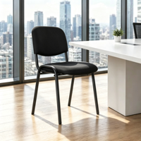 Chaise de bureau en maille de style moderne avec structure en métal et design empilable pour la conférence des visiteurs, l'école et les étudiants.