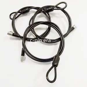 C-Pin PVC Coated Steel Wire Rope cable Protective vinyl cover steel wire rope with Loop fitting kits