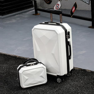 Valise de style diamant unisexe avec roulettes pivotantes à 360 degrés, bagage de voyage durable avec fermeture éclair à verrouillage, modèle 608, couleur unie - Product Image 3