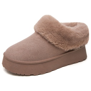 <span class=keywords><strong>Bottes</strong></span> <span class=keywords><strong>de</strong></span> <span class=keywords><strong>neige</strong></span> à semelle épaisse pour femme, collection automne-hiver 2025, chaussures décontractées chaudes en coton avec doublure polaire, style 'Bread Shoes' - Product Image 5