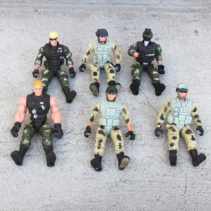 Figurine de soldat de la police <span class=keywords><strong>militaire</strong></span> transfrontalière, <span class=keywords><strong>jouet</strong></span> en plastique de 10 cm, modèle articulé, emballage avec porte-carte - Product Image 2