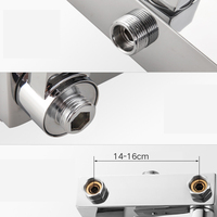 Système de douche chromé de luxe mitigeur robinet de salle de bain douches de pluie ensemble de tête simple ensemble de douche de salle de bain