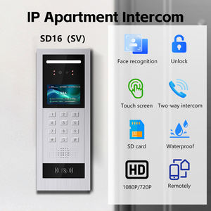 비밀번호 접근 및 통화 관리 센터 기능 IP 65 10인치 인터콤 시스템 대형 주거 단지용 - Product Image 2