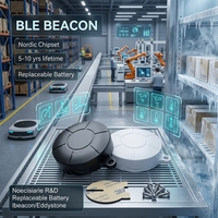 Balise iBeacon Eddystone BLE à installation par vis, avec surveillance de la température et de l'humidité, autonomie de 5 à 10 ans, pour la gestion des lots de bagages