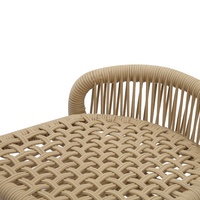 Beige Jardin Bistro Comptoir Hauteur Chaises Meubles Extérieur En Aluminium Patio Sans Bras Tissé Corde Haute Bar Tabourets