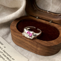 Bague ouverte en forme de Hello Kitty mignonne plaquée cuivre Vershal C-434, bijoux fantaisie pour femmes, à porter au quotidien et pour les fêtes