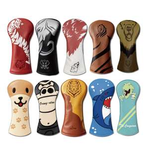 प्राइमस गोल्फ थोक सिर कवर गोल्फ वाटरप्रूफ चमड़े कस्टम कढ़ाई लोगो गोल्फ लकड़ी कवर सेट गोल्फ हेडकवर कस्टम - Product Image 2