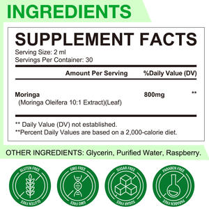 एसेंशियल मोरिंगा ओलीफेरा तरल बूंदों में हल्दी, काली मिर्च प्रतिरक्षा त्वचा संयुक्त और आंत में उच्च अवशोषण मोरिंगा - Product Image 3